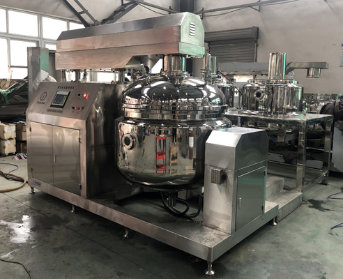 रासायनिक मिश्रण मशीनरी 200-500l क्रीम Homogenizer मरहम वैक्यूम पायसीकारी पायसीकारी मिक्सर कॉस्मेटिक क्रीम बनाना