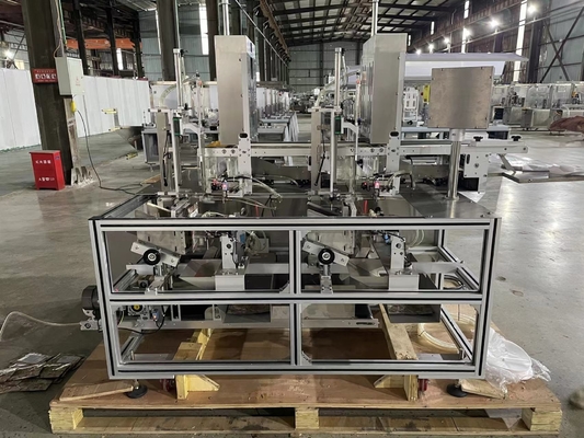 1.2KW फेशियल मास्क कटिंग फोल्डिंग पैकिंग मशीन 0.6MPA ऑटोमैटिक नॉनवॉवन