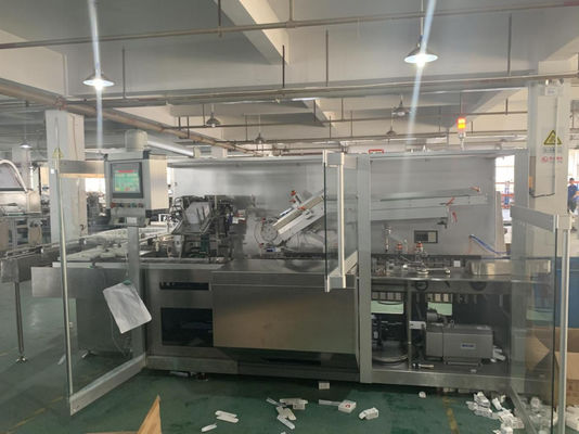 एआईएसआई 304 स्वचालित बॉक्स पैकिंग मशीन पीएलसी नियंत्रित 120 बॉक्स / मिनट