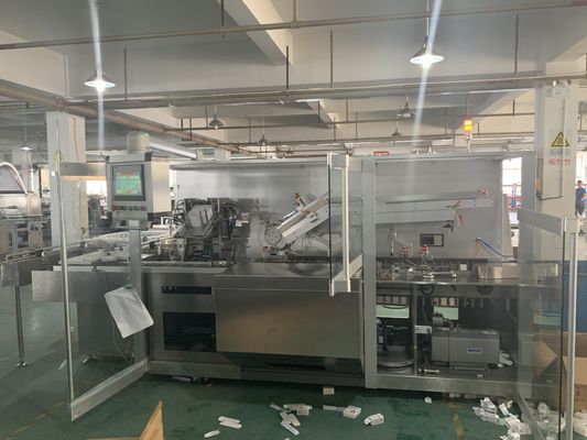 बोतल हाई स्पीड कार्टनिंग मशीन 4 फोल्ड ब्लिस्टर कार्टनिंग मशीन